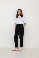 SPODNIE NORA CZARNE S - Flawless. Czarne spodnie materiałowe dla dziewczynek Flawless, bez wzorów, z dresówki. Za 347.00 zł.