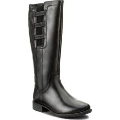 Oficerki JANA - 8-25601-29 Black 001. Czarne kozaki damskie JANA, z materiału, bez obcasa, na obcasie. W wyprzedaży za 329.00 zł.