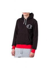 Bluza sportowa męska Champion z kapturem. Czarne bluzy męskie Champion, l, bez wzorów, z bawełny, z kapturem, na fitness i siłownię. Za 146.49 zł.