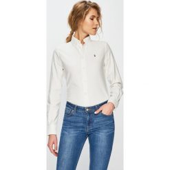 Polo Ralph Lauren - Koszula. Białe bluzki damskie Polo Ralph Lauren, l, bez wzorów, z bawełny, casualowe, bez kołnierzyka, bez ramiączek. W wyprzedaży za 369.90 zł.