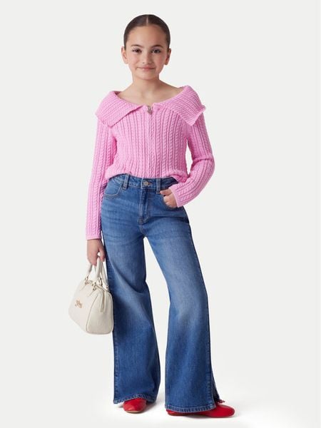 Guess Sukienka codzienna J6RK11 KAD74 Granatowy Regular Fit. Niebieskie sukienki dla dziewczynek Guess, z aplikacjami, z bawełny, bez ramiączek. Za 152.99 zł.