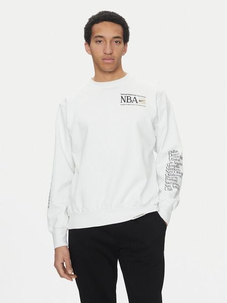 Nike Bluza FD8468 121 Biały Regular Fit. Białe bluzy męskie Nike, m, bez wzorów, z bawełny, bez kaptura. Za 303.99 zł.