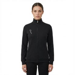 Męska Bluza Treningowa z Pół-Zipem Karida Czarna. Czarne bluzy męskie Legea, m, bez wzorów, z bawełny, bez kaptura. Za 88.00 zł.