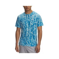 Koszulka do biegania męska Under Armour Launch Printed. Niebieskie koszulki sportowe męskie Under Armour, l, bez wzorów, z elastanu, bez kołnierzyka, bez ramiączek, do biegania. Za 175.45 zł.