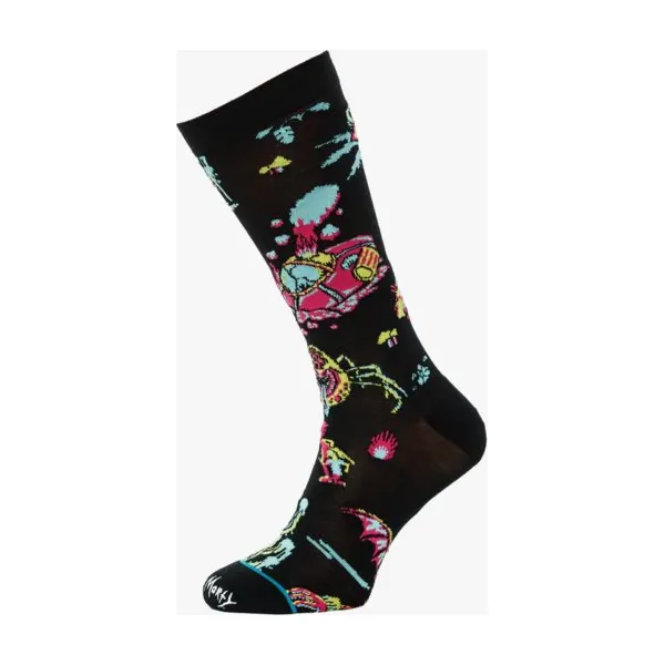 Stance Skarpety Crash Landing , czarny, rozmiar L. Czarne skarpety męskie Stance, bez wzorów, z bawełny. W wyprzedaży za 49.99 zł.