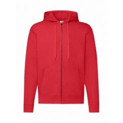 Męska Klasyczna Bluza Z Kapturem. Czerwone bluzy męskie Fruit of the Loom, m, bez wzorów, z kapturem. Za 106.99 zł.