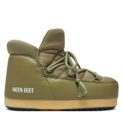 Śniegowce Moon Boot. Brązowe śniegowce i trapery damskie Moon Boot, z nylonu. Za 379.99 zł.