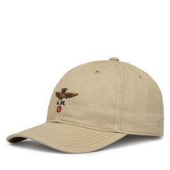 Czapka z daszkiem Aeronautica Militare. Brązowe czapki i kapelusze męskie Aeronautica Militare, bez wzorów. Za 179.99 zł.