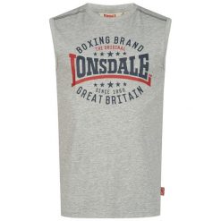 Tank top Lonsdale Regular Fit ST.Agnes. Niebieskie t-shirty męskie Lonsdale, xl, bez wzorów, bez kołnierzyka. Za 124.45 zł.