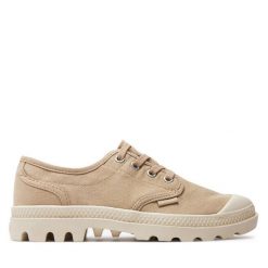 Trampki Palladium. Brązowe trampki i tenisówki damskie Palladium, bez wzorów, bez zapięcia. Za 349.99 zł.