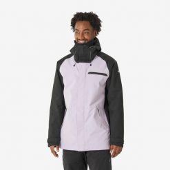 Second Life - Kurtka narciarska i snowboardowa męska Quechua... - Stan Doskonały. Czarne kurtki męskie DREAMSCAPE, l, bez wzorów, z materiału, bez kaptura. Za 152.99 zł.