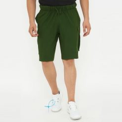 Mężczyzna Sportowe Szorty Cargo Bawełna Ciemnozielony F9. Zielone krótkie spodenki sportowe męskie Legea, m, bez wzorów, z bawełny. Za 84.00 zł.