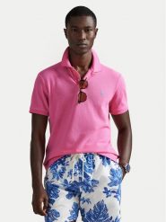 Polo Ralph Lauren Polo 710680784510 Różowy jasny Custom Slim Fit. Czerwone koszulki polo męskie Polo Ralph Lauren, m, bez wzorów, z bawełny, bez ramiączek. Za 594.99 zł.