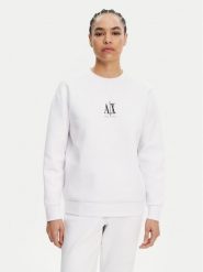 Armani Exchange Bluza XW000821 AF10818 U0002 Biały Regular Fit. Białe bluzy damskie Armani Exchange, xs, bez wzorów, z bawełny, bez kaptura. Za 329.99 zł.