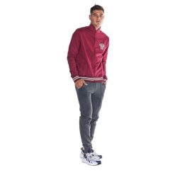 Bluza z pełny zamek błyskawiczny na co dzień. Czerwone bluzy sportowe męskie LEONE 1947 APPAREL, s, bez wzorów, z dresówki, bez kaptura, na fitness i siłownię. Za 168.36 zł.