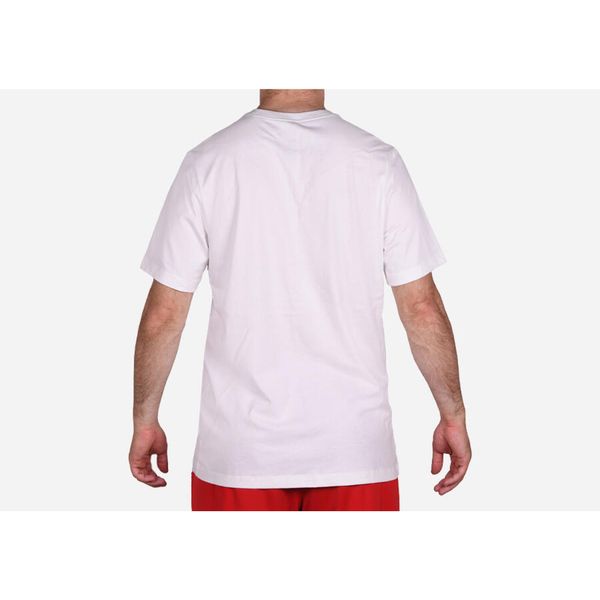 Koszulka męska nike air jordan iconic jumpman logo tee white. Białe koszulki sportowe męskie Jordan, m, bez wzorów, z bawełny, bez kołnierzyka, bez ramiączek, do koszykówki. Za 139.00 zł.