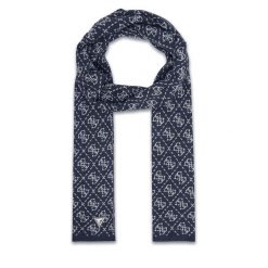 Szalik Guess. Niebieskie szaliki męskie Guess, z aplikacjami. Za 299.99 zł.