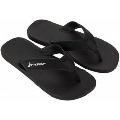 Japonki męskie RIDER Impulse Thong. Czarne klapki męskie Rider, z materiału, sportowe. Za 83.99 zł.