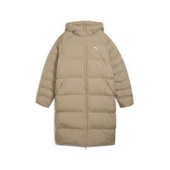 Damska parka z kapturem Mono PUMA Ice Coffee Beige. Brązowe kurtki damskie Puma, bez wzorów, z kapturem, do biegania. Za 799.00 zł.