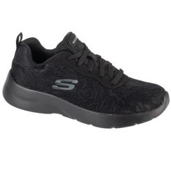 Buty do chodzenia damskie Skechers Dynamight 20. Czarne obuwie sportowe damskie Skechers, bez wzorów, z materiału, trekkingowe, Skechers Sport. Za 249.99 zł.