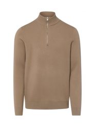 Lindbergh swetry typu troyer Mężczyźni brązowy, XL. Brązowe swetry przez głowę męskie Lindbergh, m, bez wzorów, bez kołnierzyka. Za 349.95 zł.