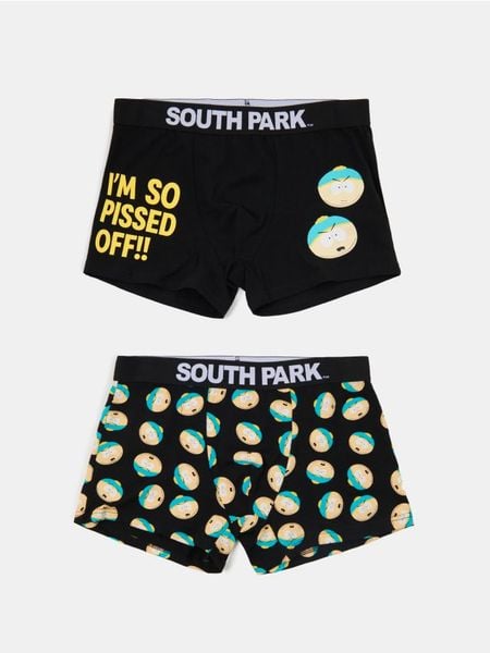Bawełniane bokserki 2 pack South Park - wielobarwny. Bokserki męskie Sinsay, l, bez wzorów, z bawełny. Za 29.99 zł.