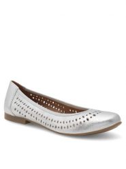 Lasocki Baleriny RST-ELENA-10 Srebrny. Szare baleriny damskie Lasocki, bez wzorów, ze skóry, bez obcasa. Za 139.99 zł.