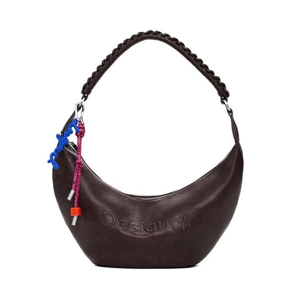Torebka Desigual. Brązowe torebki do ręki damskie Desigual, bez wzorów, klasyczne, bez dodatków. Za 219.99 zł.
