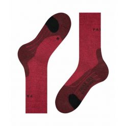 Skarpetki damskie Falke TK2 Wool. Czerwone skarpety damskie Falke, bez wzorów, z poliamidu. Za 130.50 zł.