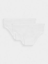 4F Bielizna figi (2-pack) damskie - białe M. Biała figi damskie 4f, m, bez wzorów, z bawełny. W wyprzedaży za 39.99 zł.