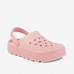 Chodaki damskie Coqui. Czerwone klapki damskie Coqui, bez wzorów, sportowe, bez obcasa, na platformie. Za 153.99 zł.