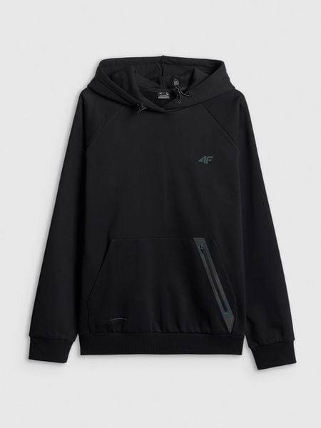 4F Bluza dresowa regular z kapturem męska - czarna XL. Czarne bluzy męskie 4f, m, bez wzorów, z dresówki, z kapturem. W wyprzedaży za 199.99 zł.