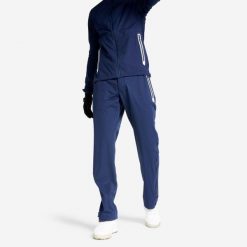 Spodnie do golfa męskie Inesis RW500 wodoodporne. Niebieskie eleganckie spodnie męskie INESIS, l, bez wzorów, z materiału, długie. Za 219.99 zł.