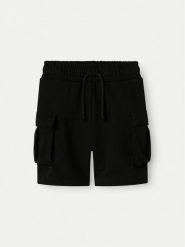NAME IT Szorty sportowe Mollie 13240449 Czarny Regular Fit. Czarne szorty dla chłopców Name it, bez wzorów, z syntetyku, sportowe. Za 69.99 zł.