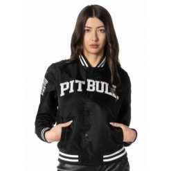 Kurtka przejściowa damska Pitbull Overpark. Czarne kurtki damskie PITBULL, xl, bez wzorów, bez kaptura. Za 259.00 zł.