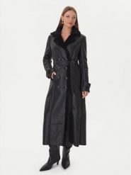 Bardot Płaszcz przejściowy 59622JB1 Czarny Regular Fit. Czarne płaszcze damskie Bardot, s, bez wzorów, ze skóry, bez kaptura. Za 1,229.00 zł.