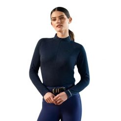 Damska koszulka do jazdy konnej Weatherbeeta Bamboo. Niebieskie t-shirty damskie WEATHERBEETA, bez wzorów, bez kołnierzyka. Za 308.50 zł.