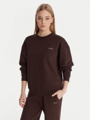 Guess Bluza V6RQ13 K9V31 Brązowy Regular Fit. Brązowe bluzy damskie Guess, xl, z aplikacjami, z bawełny, bez kaptura. Za 299.99 zł.