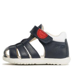 Sandały Geox. Niebieskie sandały chłopięce Geox, bez zapięcia. Za 259.99 zł.