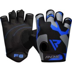 Rękawiczki treningowe RDX Sumblimation F6. Niebieskie rękawiczki męskie RDX SPORTS, bez wzorów, sportowe. Za 62.99 zł.