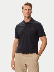 Beverly Hills Polo Club Polo P-SS26M-P42560_Red LogoNVY Granatowy Regular Fit. Niebieskie koszulki polo męskie Beverly Hills Polo Club, m, bez wzorów, z bawełny, bez ramiączek. Za 209.99 zł.