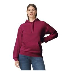Bluza Z Kapturem Dla Dorosłych Unisex Softstyle Fleece Midweight. Brązowe bluzy męskie Gildan, m, bez wzorów, z kapturem. Za 112.99 zł.