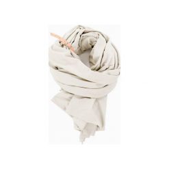 DUŻY SZAL Z BAWEŁNY ORGANICZNEJ BEŻ. Szare szaliki i chusty damskie Cadoaccessories, z bawełny. Za 89.10 zł.