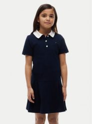 Tommy Hilfiger Sukienka codzienna KG0KG09401 M Granatowy Regular Fit. Niebieskie sukienki dla dziewczynek Tommy Hilfiger, bez wzorów, z bawełny, bez ramiączek. Za 269.99 zł.