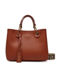 Emporio Armani Torebka EW000361 AF12103 M6030 Brązowy. Brązowe torebki do ręki damskie Emporio Armani, bez wzorów, ze skóry, bez dodatków. Za 759.99 zł.
