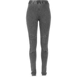 Damskie Legginsy Z Dżerseju O Dżinsowym Wyglądzie. Szare legginsy sportowe damskie Urban Classics, xl, bez wzorów, z dżerseju, trekkingowe. Za 120.99 zł.