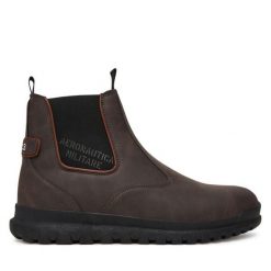 Sztyblety Aeronautica Militare. Zielone botki męskie Aeronautica Militare, bez wzorów, bez zapięcia. Za 399.99 zł.