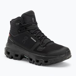 Buty damskie On Cloudrock Mid Waterproof. Czarne trekkingi damskie On, przed kolano, trekkingowe. Za 1,052.95 zł.