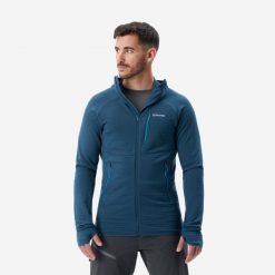 Sweter męski merino z kapturem Alpinism Simond. Niebieskie bluzy męskie SIMOND, m, bez wzorów, z elastanu, z kapturem. Za 349.99 zł.
