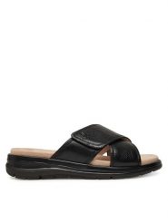 Caprice Klapki 9-27207-44 Czarny. Czarne klapki damskie Caprice, bez wzorów, ze skóry, bez obcasa. Za 225.99 zł.